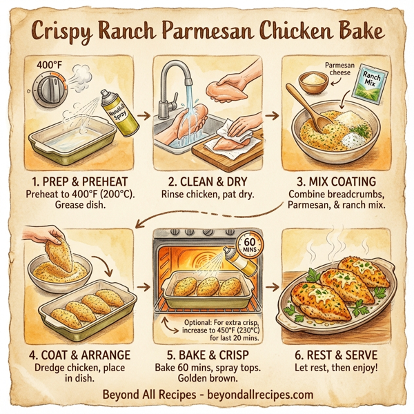 Crispy Ranch Parmesan Chicken Bake instructions