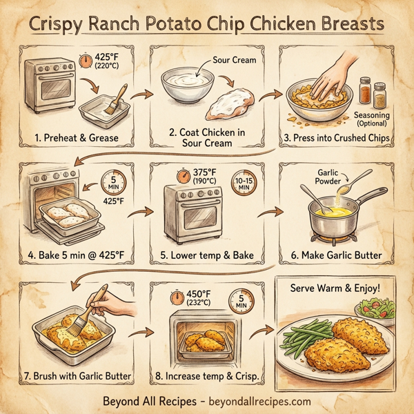 Crispy Ranch Potato Chip Chicken Breasts instructions