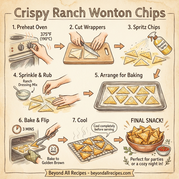 Crispy Ranch Wonton Chips instructions