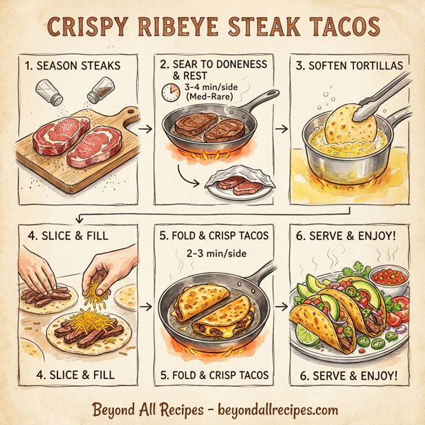 Crispy Ribeye Steak Tacos instructions