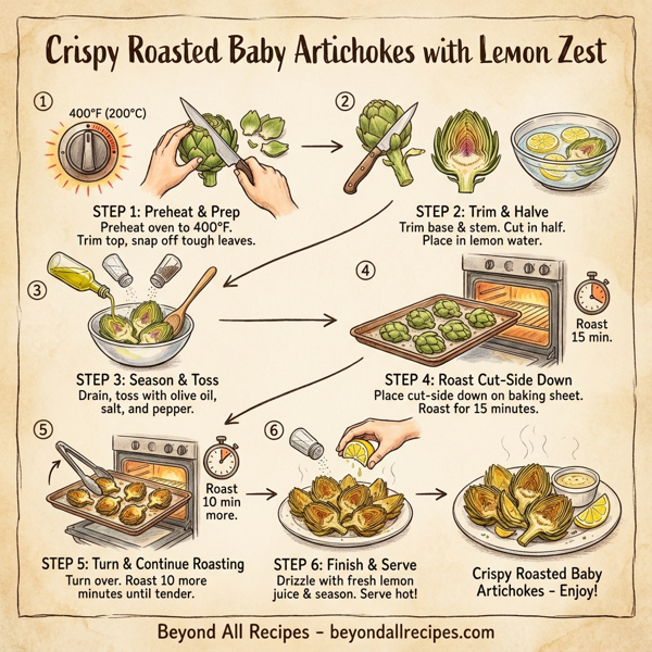 Crispy Roasted Baby Artichokes with Lemon Zest instructions