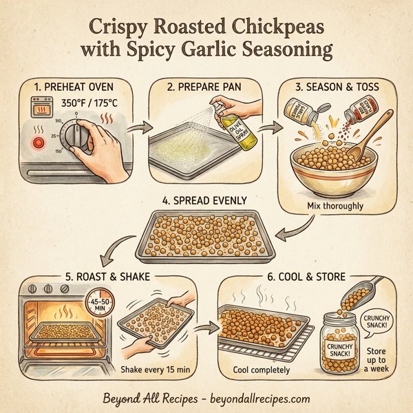 Crispy Roasted Chickpeas with Spicy Garlic Seasoning instructions