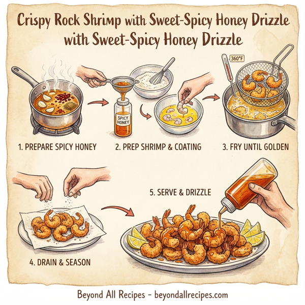 Crispy Rock Shrimp with Sweet-Spicy Honey Drizzle instructions