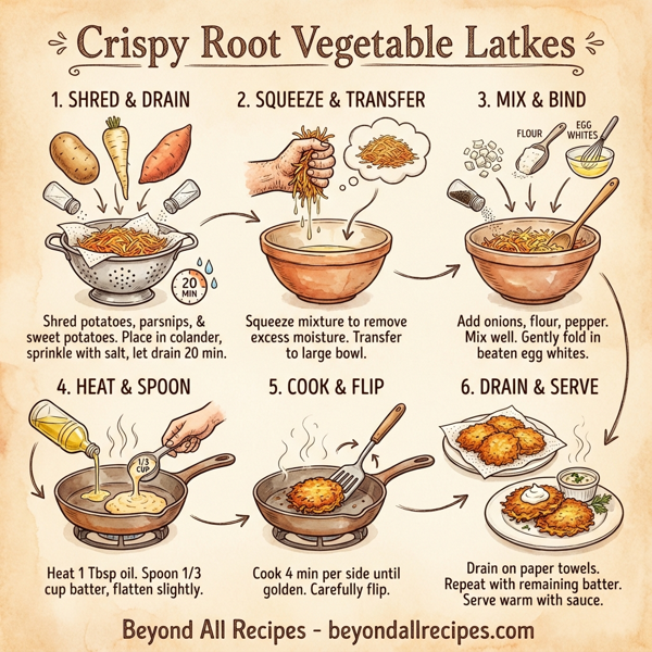 Crispy Root Vegetable Latkes instructions