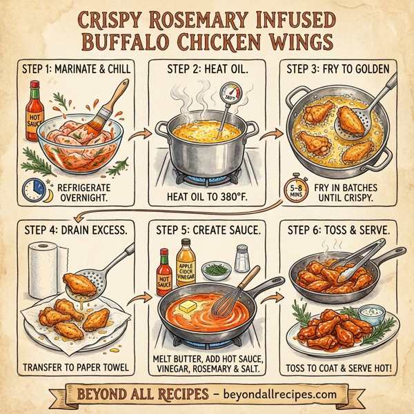Crispy Rosemary Infused Buffalo Chicken Wings instructions