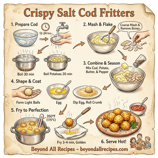 Crispy Salt Cod Fritters instructions
