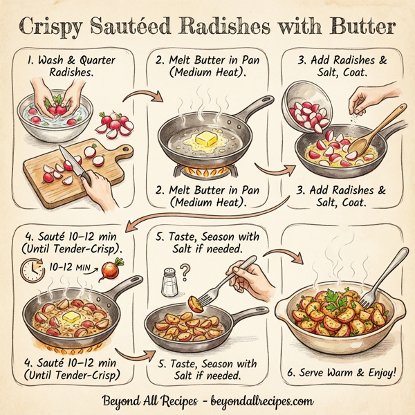 Crispy Sautéed Radishes with Butter instructions