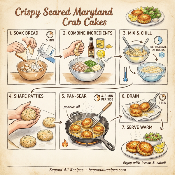 Crispy Seared Maryland Crab Cakes instructions