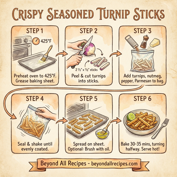 Crispy Seasoned Turnip Sticks instructions