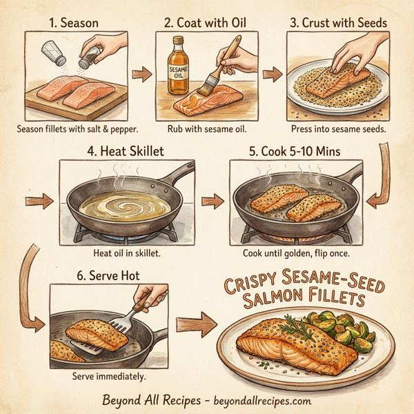 Crispy Sesame-Seed Salmon Fillets instructions
