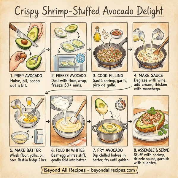 Crispy Shrimp-Stuffed Avocado Delight instructions