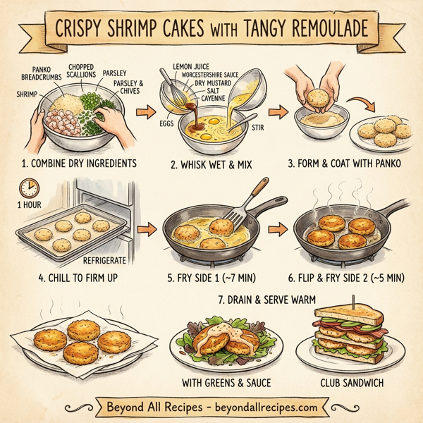 Crispy Shrimp Cakes with Tangy Remoulade instructions