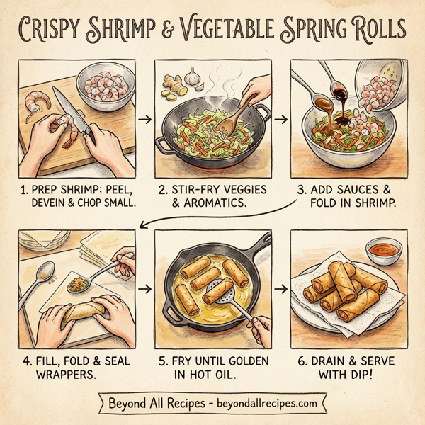 Crispy Shrimp & Vegetable Spring Rolls instructions