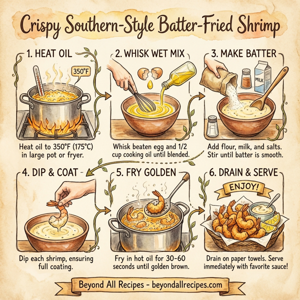 Crispy Southern-Style Batter-Fried Shrimp instructions