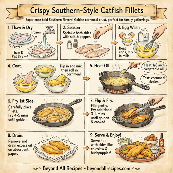 Crispy Southern-Style Catfish Fillets instructions