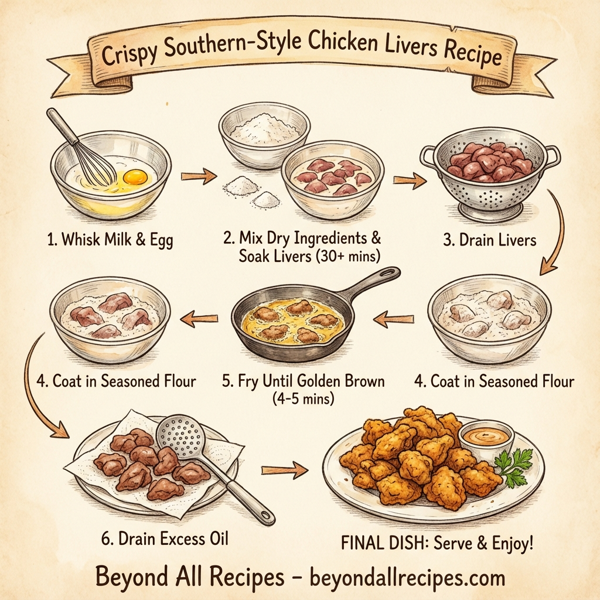 Crispy Southern-Style Chicken Livers instructions
