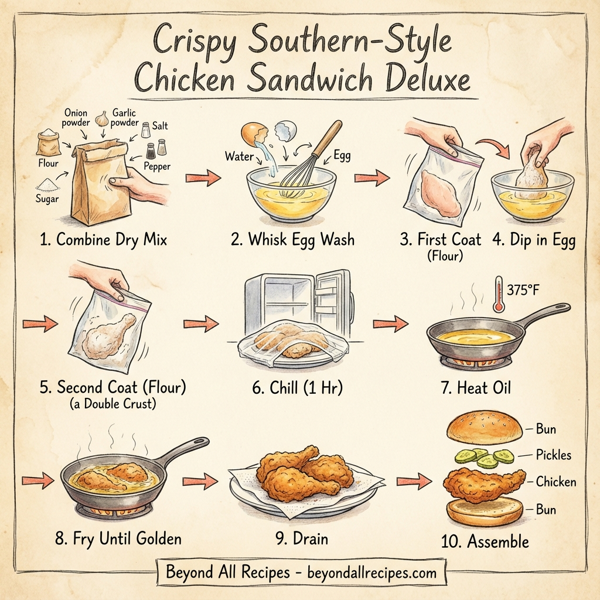 Crispy Southern-Style Chicken Sandwich Deluxe instructions