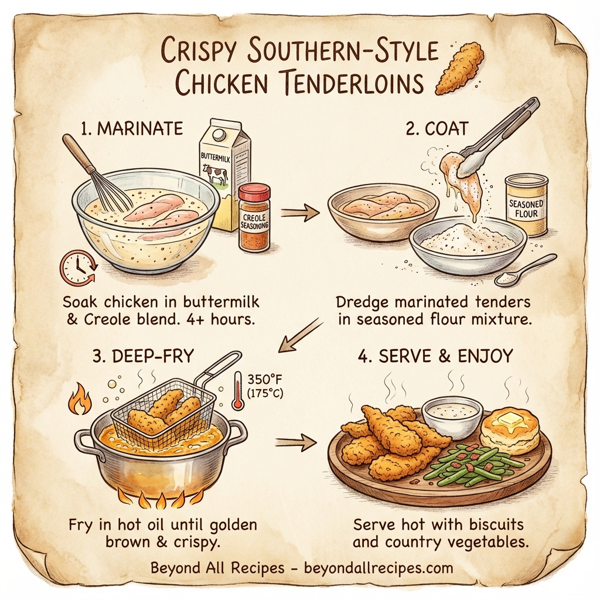 Crispy Southern-Style Chicken Tenderloins instructions