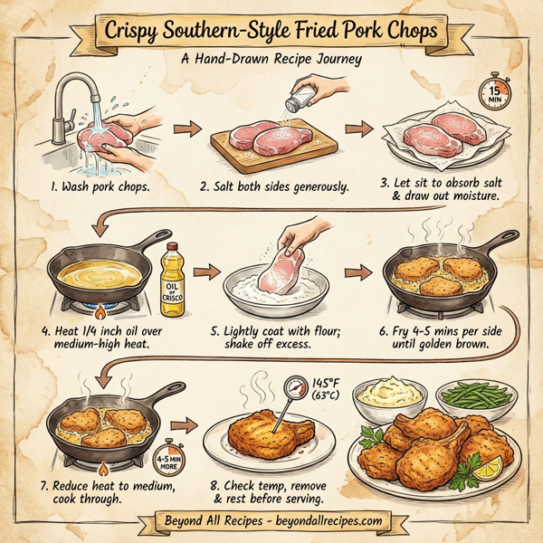 Crispy Southern-Style Fried Pork Chops instructions