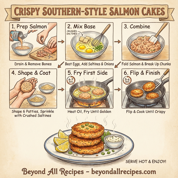 Crispy Southern-Style Salmon Cakes instructions