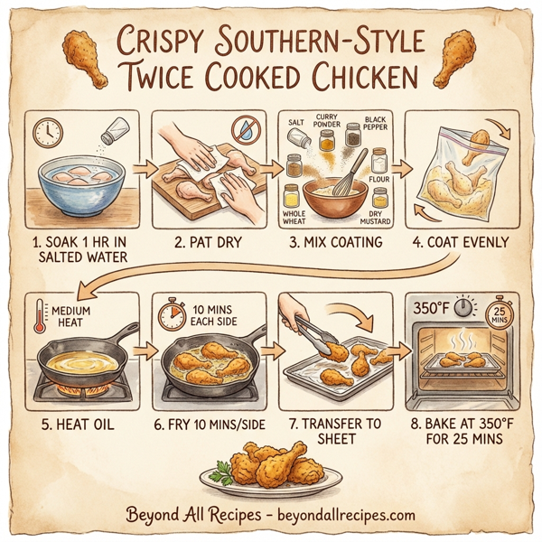 Crispy Southern-Style Twice Cooked Chicken instructions