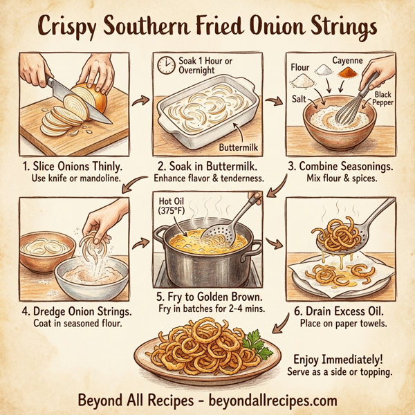 Crispy Southern Fried Onion Strings instructions