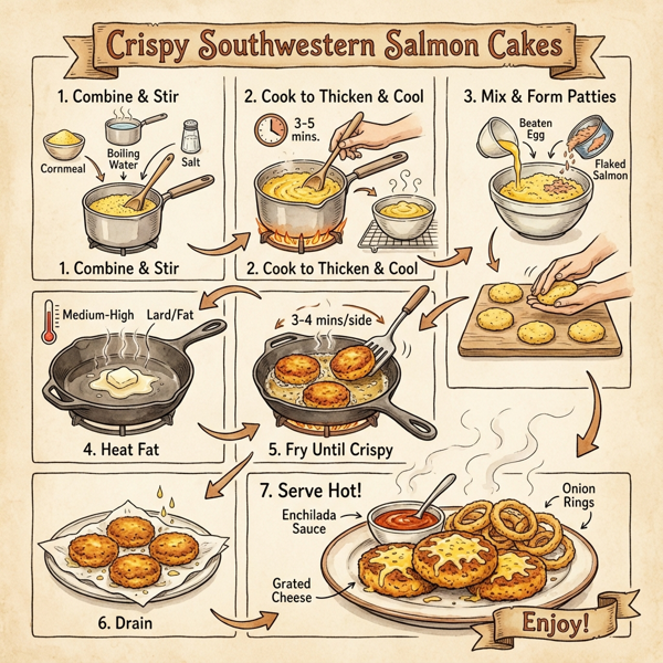 Crispy Southwestern Salmon Cakes instructions