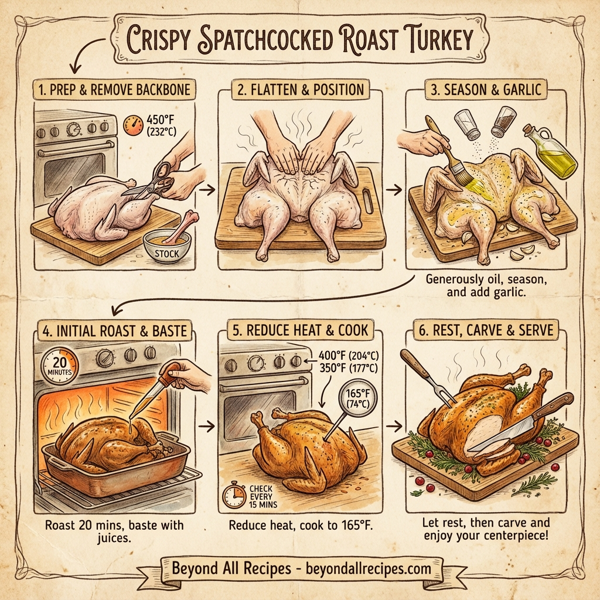 Crispy Spatchcocked Roast Turkey instructions
