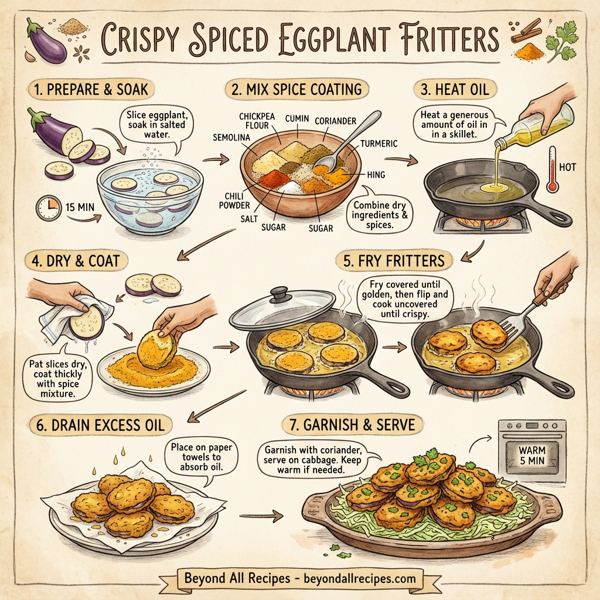 Crispy Spiced Eggplant Fritters instructions