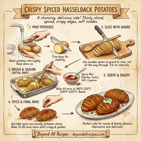 Crispy Spiced Hasselback Potatoes instructions