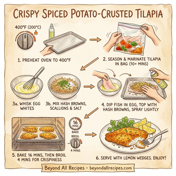 Crispy Spiced Potato-Crusted Tilapia instructions