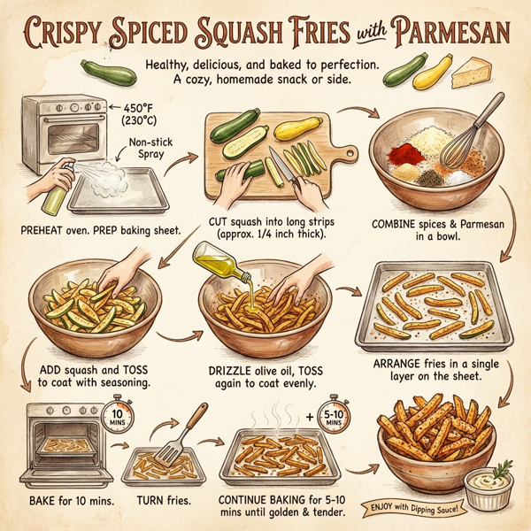Crispy Spiced Squash Fries with Parmesan instructions