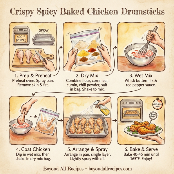Crispy Spicy Baked Chicken Drumsticks instructions