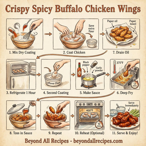 Crispy Spicy Buffalo Chicken Wings instructions