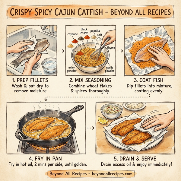 Crispy Spicy Cajun Catfish instructions