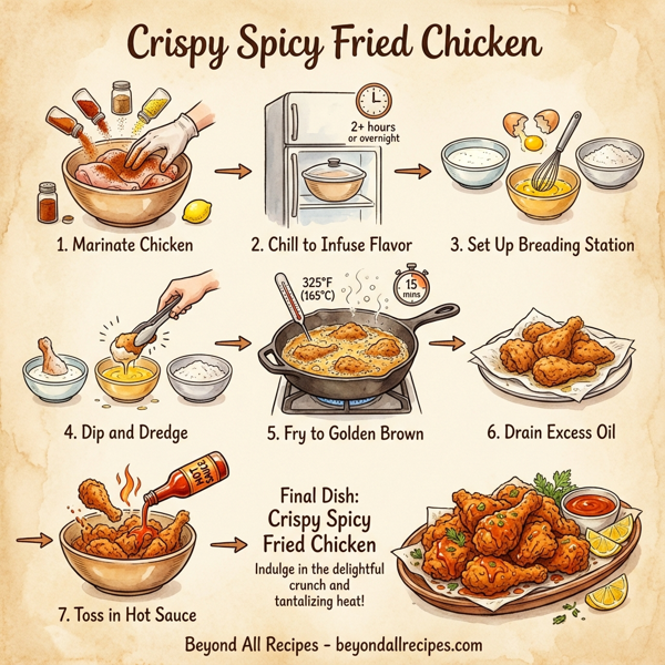 Crispy Spicy Fried Chicken instructions