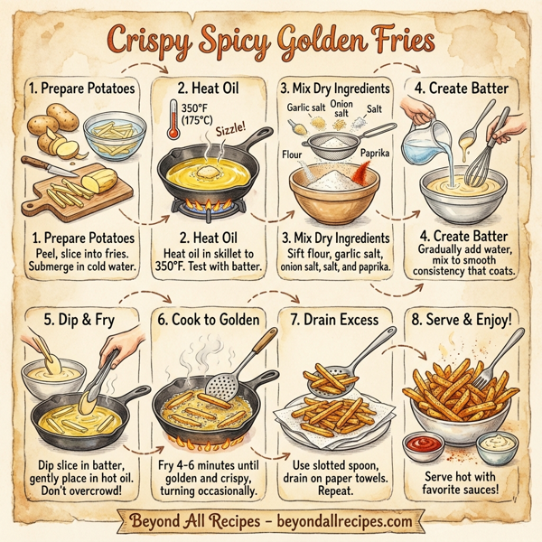 Crispy Spicy Golden Fries instructions