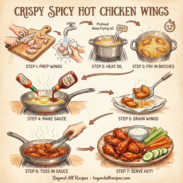 Crispy Spicy Hot Chicken Wings instructions