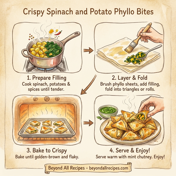 Crispy Spinach and Potato Phyllo Bites instructions
