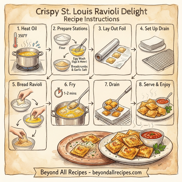 Crispy St. Louis Ravioli Delight instructions