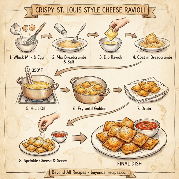 Crispy St. Louis Style Cheese Ravioli instructions