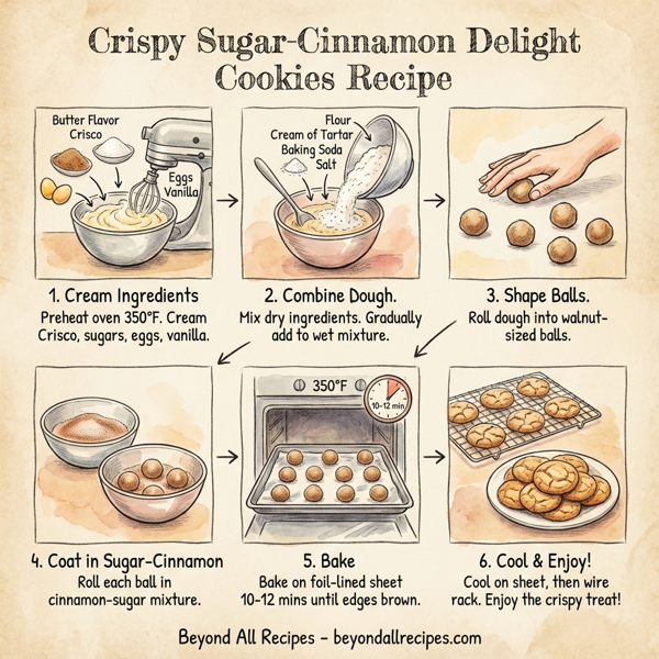 Crispy Sugar-Cinnamon Delight Cookies instructions