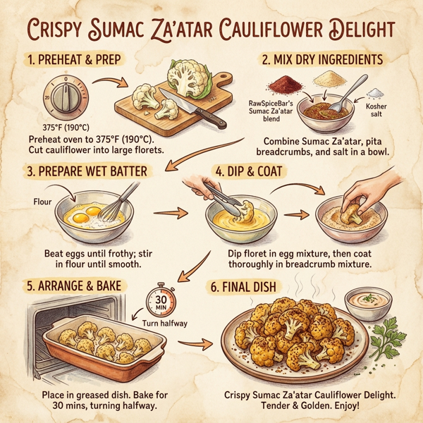 Crispy Sumac Za'atar Cauliflower Delight instructions