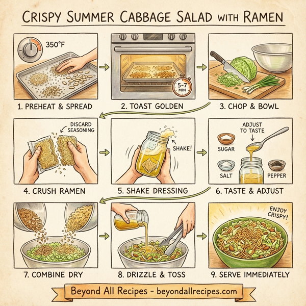 Crispy Summer Cabbage Salad with Ramen instructions