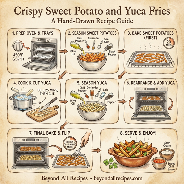Crispy Sweet Potato and Yuca Fries instructions