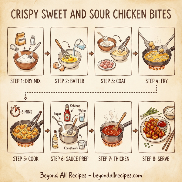 Crispy Sweet and Sour Chicken Bites instructions