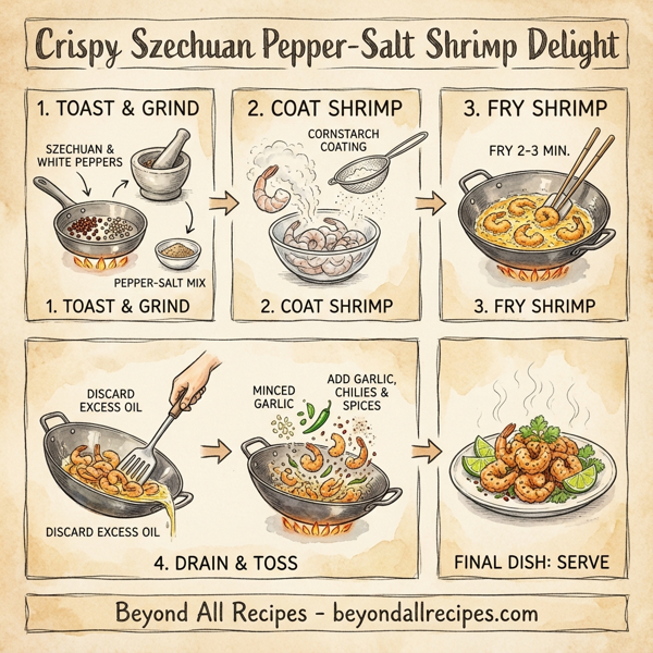 Crispy Szechuan Pepper-Salt Shrimp Delight instructions