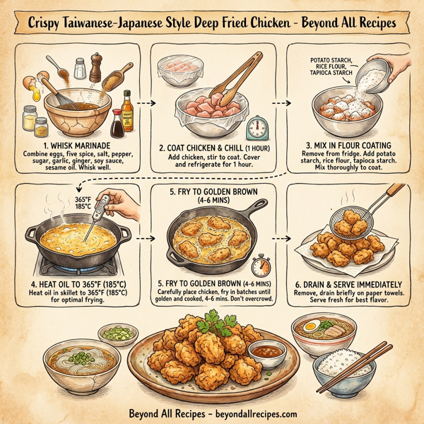 Crispy Taiwanese-Japanese Style Deep Fried Chicken instructions