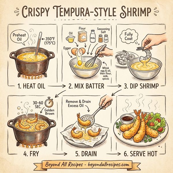 Crispy Tempura-Style Shrimp instructions