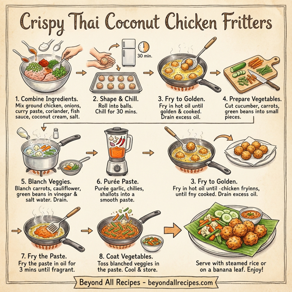 Crispy Thai Coconut Chicken Fritters instructions